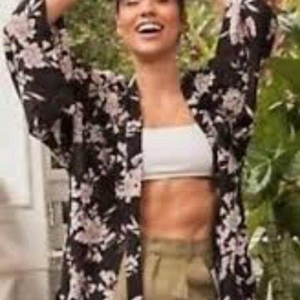 SPIRITUAL GANGSTER OPEN FRONT FLORAL DUSTER ONE SIZE